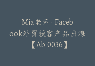 Mia老师·Facebook外贸获客产品出海【Ab-0036】-副业圈