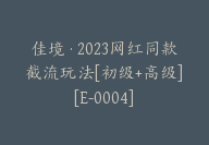 佳境·2023网红同款截流玩法[初级+高级][E-0004]-副业圈