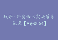 城哥·外贸话术实战营系统课【Ag-0064】-副业圈