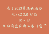 基于2023算法新版谷歌SEO 2.0 实战课 – 独立站询盘自由必备（雷子）【Aa-0017】-副业圈