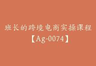 班长的跨境电商实操课程【Ag-0074】-副业圈