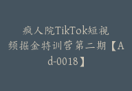 疯人院TikTok短视频掘金特训营第二期【Ad-0018】-副业圈