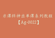 米课料神出单课系列教程【Ag-0022】-副业圈