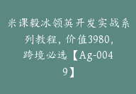 米课毅冰领英开发实战系列教程，价值3980，跨境必选【Ag-0049】-副业圈