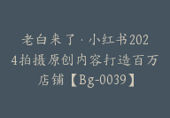 老白来了·小红书2024拍摄原创内容打造百万店铺【Bg-0039】-副业圈