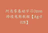 阿亮零基础学习Ozon跨境电商教程【Ag-0028】-副业圈