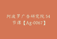 阿波罗广告研究院 54节课【Ag-0067】-副业圈