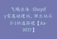 飞飚出海·Shopify零基础建站，独立站从0-1快速搭建【Aa-0037】-副业圈