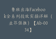 鲁班出海Facebook全系列投放实操详解（业界强推）【Ab-0034】-副业圈