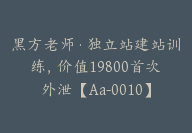 黑方老师·独立站建站训练，价值19800首次外泄【Aa-0010】-副业圈