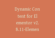 Dynamic Content for Elementor v2.8.11-Elementor的最高级小工具【G-0046】-副业圈