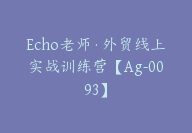 Echo老师·外贸线上实战训练营【Ag-0093】-副业圈