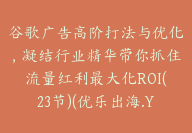 谷歌广告高阶打法与优化，凝结行业精华带你抓住流量红利最大化ROI(23节)(优乐出海.Yuan)【Ab-0056】-副业圈