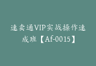 速卖通VIP实战操作速成班【Af-0015】-副业圈