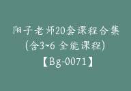 阳子老师20套课程合集(含3~6 全能课程)【Bg-0071】-副业圈