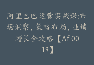 阿里巴巴运营实战课:市场洞察、策略布局、业绩增长全攻略【Af-0019】-副业圈